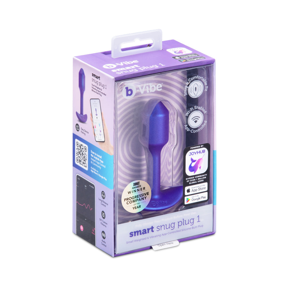 B-VIBE - SMART SNUG PLUG 1 SMALL WEIGHTED & VIBRATING APP-CONTROLLED SILICONE BUTT PLUG