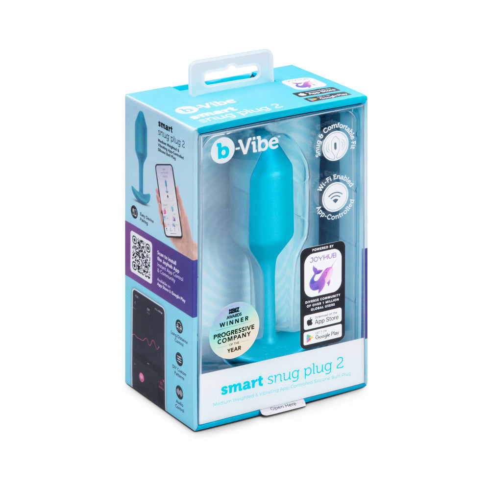 B-VIBE - SMART SNUG PLUG 2 MEDIUM WEIGHTED & VIBRATING APP-CONTROLLED SILICONE BUTT PLUG