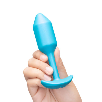 B-VIBE - SMART SNUG PLUG 2 MEDIUM WEIGHTED & VIBRATING APP-CONTROLLED SILICONE BUTT PLUG
