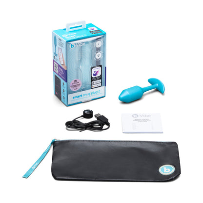 B-VIBE - SMART SNUG PLUG 2 MEDIUM WEIGHTED & VIBRATING APP-CONTROLLED SILICONE BUTT PLUG