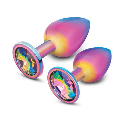 B-VIBE - ESSENTIALS 2-PIECE RAINBOW BLING ANAL TRAINING SET