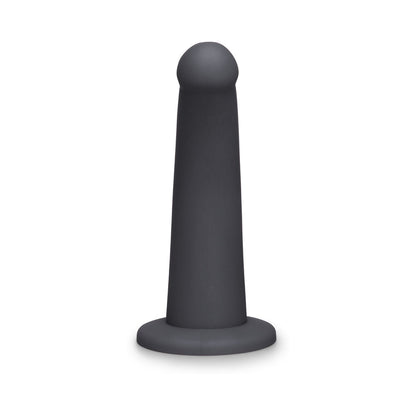 B-VIBE - ESSENTIALS 7 IN. SMOOTH SILICONE DILDO BLACK