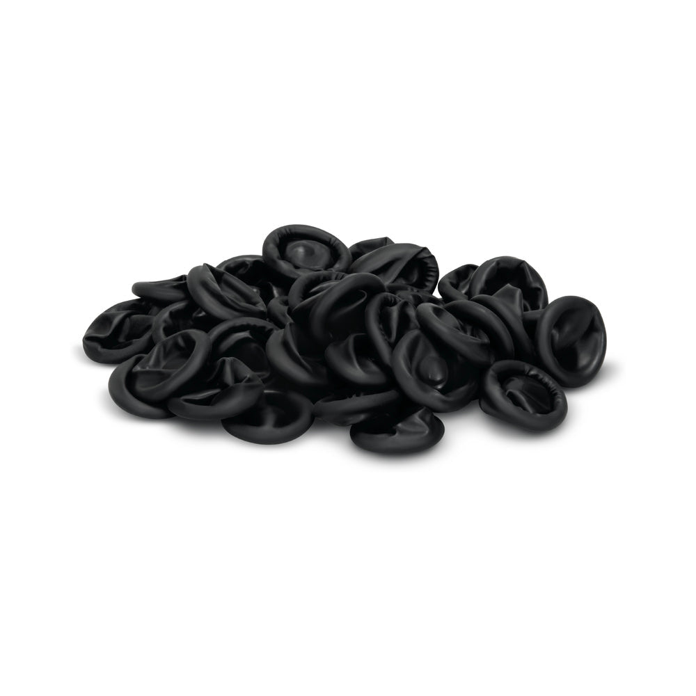 B-VIBE - ESSENTIALS ANAL PLAY FINGER COTS 50-PIECE BLACK