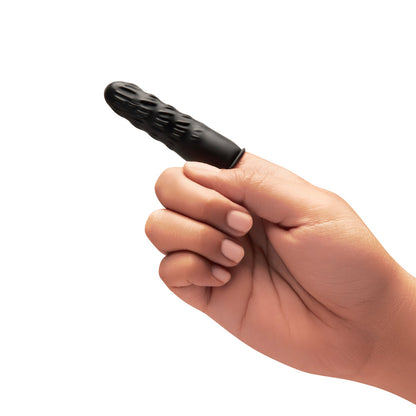 B-VIBE - ESSENTIALS ANAL PLAY FINGER COTS 50-PIECE BLACK