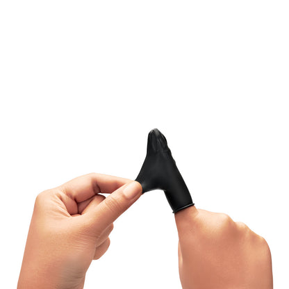 B-VIBE - ESSENTIALS ANAL PLAY FINGER COTS 50-PIECE BLACK