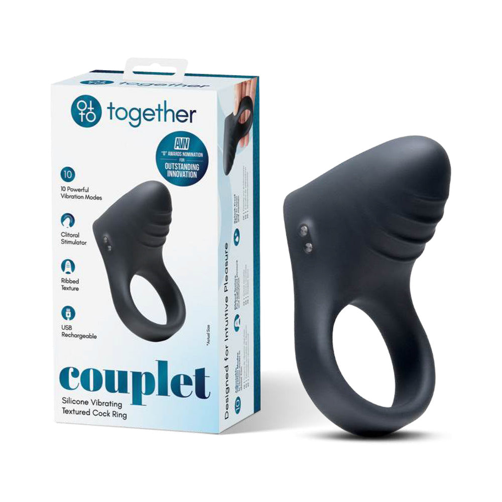 TOGETHER TOY - TOGETHER COUPLET SILICONE VIBRATING TEXTURED COCK RING