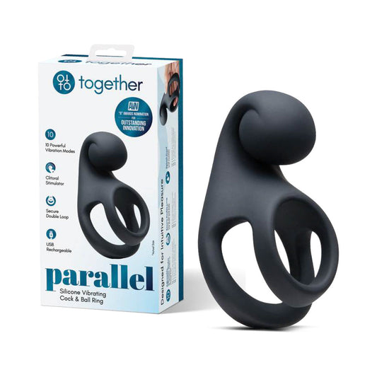 TOGETHER TOY - TOGETHER PARALLEL SILICONE VIBRATING COCK & BALL RING
