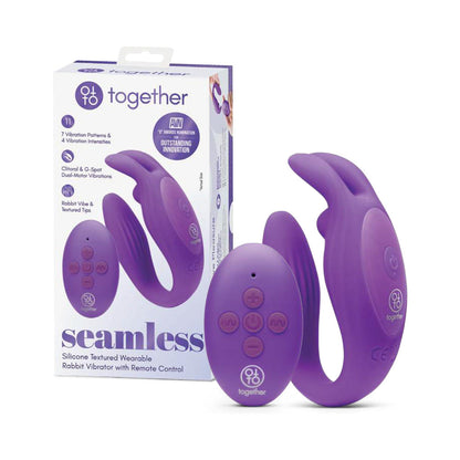 TOGETHER TOY - TOGETHER SEAMLESS SILICONE TEXTURED WEARABLE RABBIT VIBRATOR WITH REMOTE CONTROL