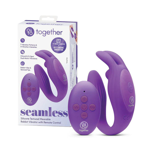TOGETHER TOY - TOGETHER SEAMLESS SILICONE TEXTURED WEARABLE RABBIT VIBRATOR WITH REMOTE CONTROL
