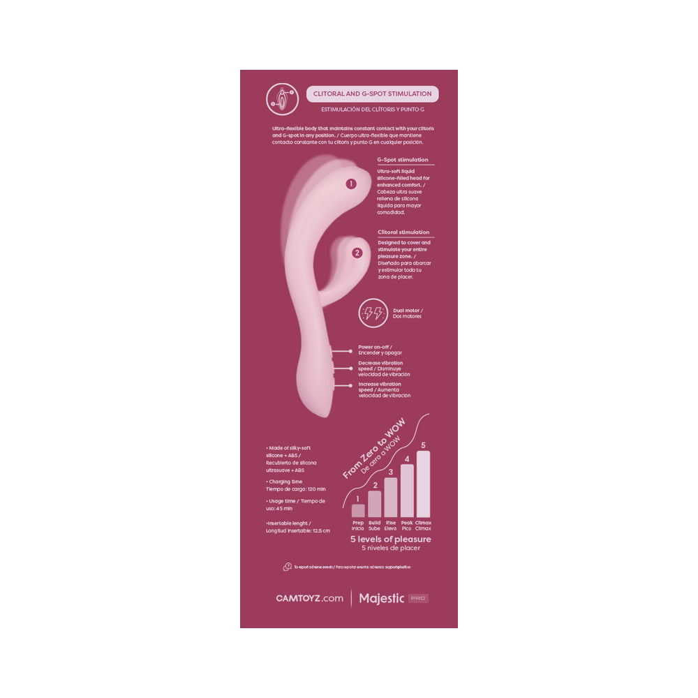 CAMTOYZ - FLEXICURVE ERGONOMIC RABBIT VIBRATOR