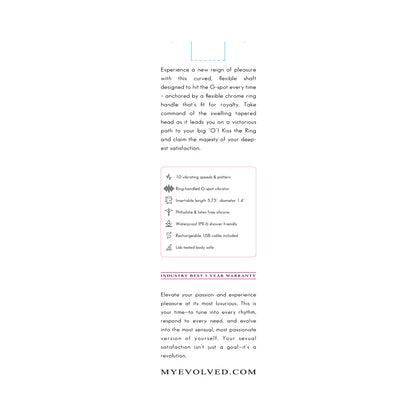 EVOLVED - KISS THE RING SILICONE RECHARGEABLE PINK