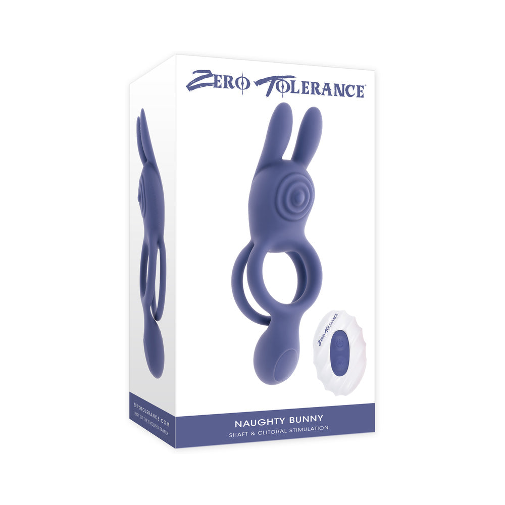 ZERO TOLERANCE - NAUGHTY BUNNY SILICONE RECHARGEABLE PURPLE