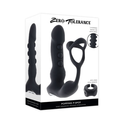 ZERO TOLERANCE - POPPING P-SPOT SILICONE RECHARGEABLE BLACK