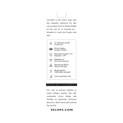 SELOPA - SIREN G SILICONE RECHARGEABLE BLUE