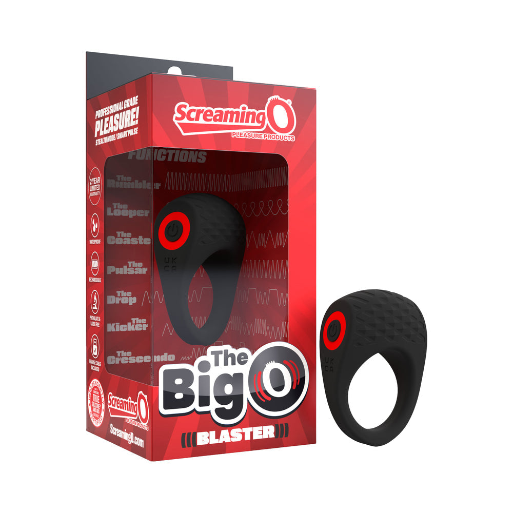 SCREAMING O - BIG O PRO BLASTER VIBRATING RING BLACK
