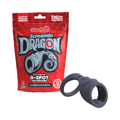 SCREAMING O - SCREAMIN'' DRAGON STORM DRAGON G-SPOT TEXTURE RING BLUE