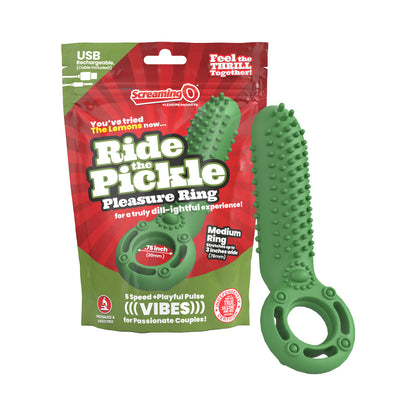 SCREAMING O - RIDE THE PICKLE PLEASURE RING GREEN