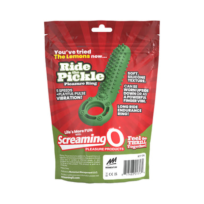 SCREAMING O - RIDE THE PICKLE PLEASURE RING GREEN