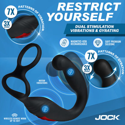CURVE NOVELTIES - JOCK GYRATING PROSTATE VIBRATOR W/C-RING