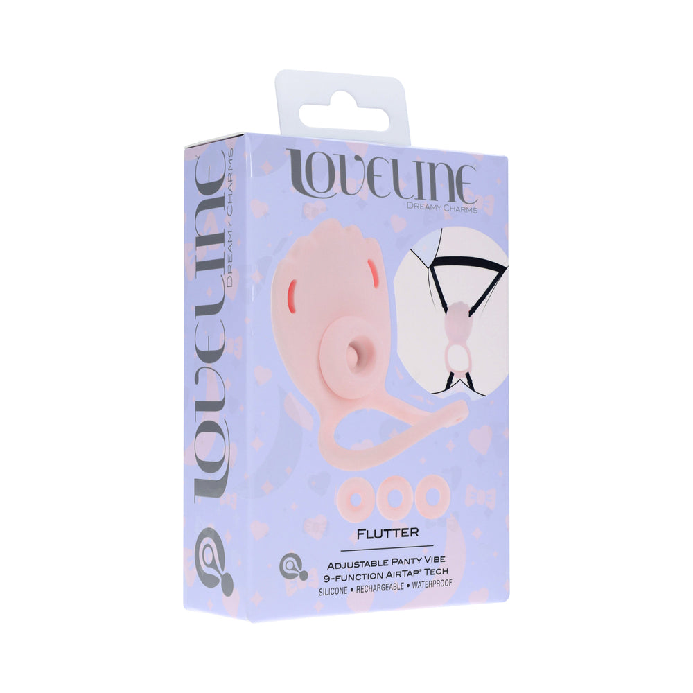SHOTS - LOVELINE FLUTTER ADJUSTABLE PANTY VIBE AIRTAPTECH PINK