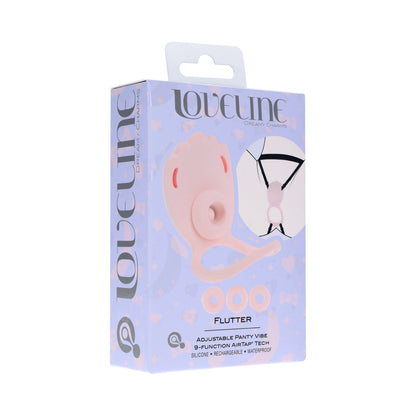 SHOTS - LOVELINE FLUTTER ADJUSTABLE PANTY VIBE AIRTAPTECH PINK