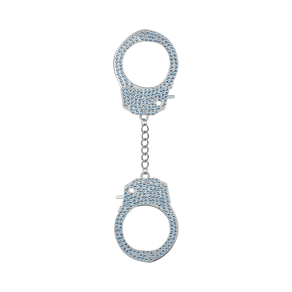 SHOTS - OUCH! HEAVY-DUTY DIAMOND HANDCUFFS BLUE
