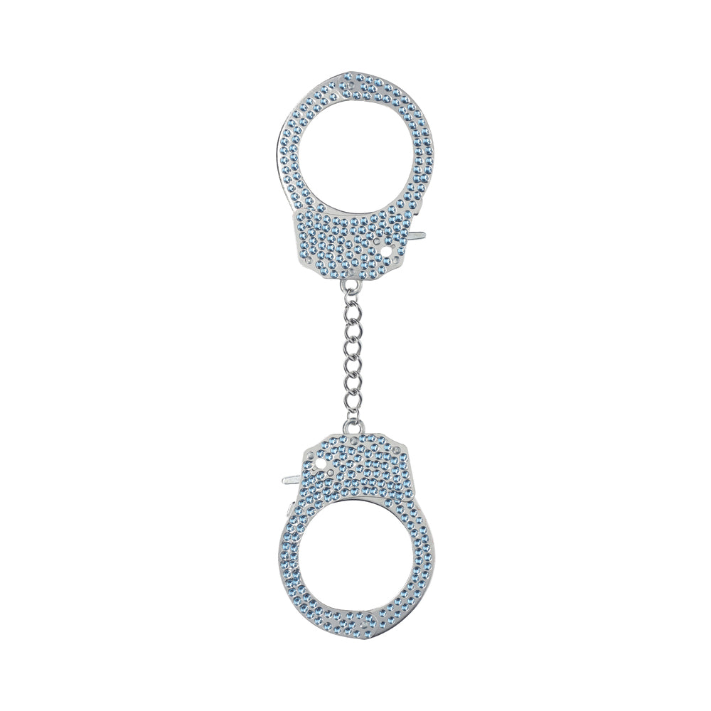 SHOTS - OUCH! HEAVY-DUTY DIAMOND HANDCUFFS BLUE