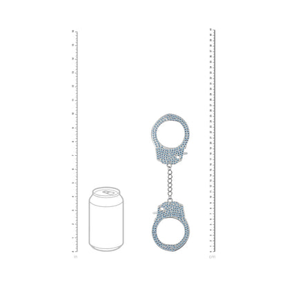 SHOTS - OUCH! HEAVY-DUTY DIAMOND HANDCUFFS BLUE