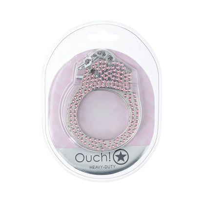 SHOTS - OUCH! HEAVY-DUTY DIAMOND HANDCUFFS PINK