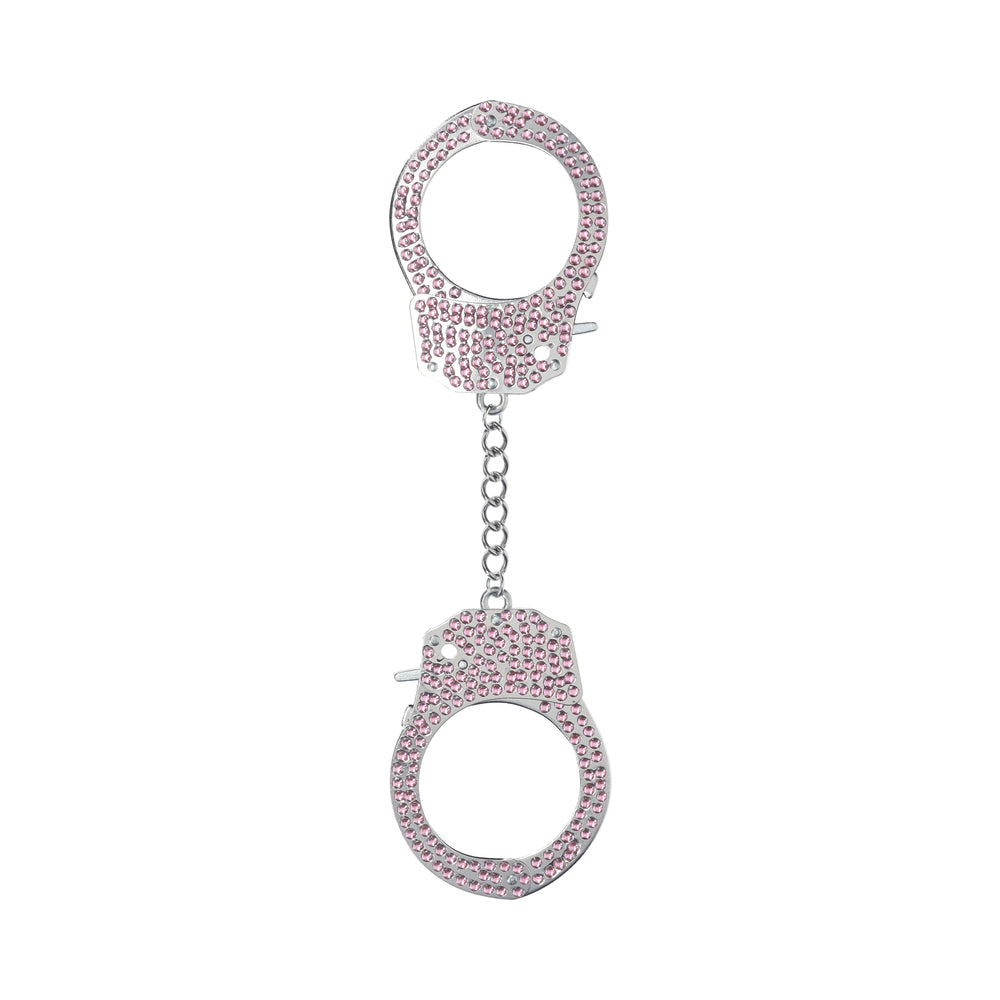 SHOTS - OUCH! HEAVY-DUTY DIAMOND HANDCUFFS PINK