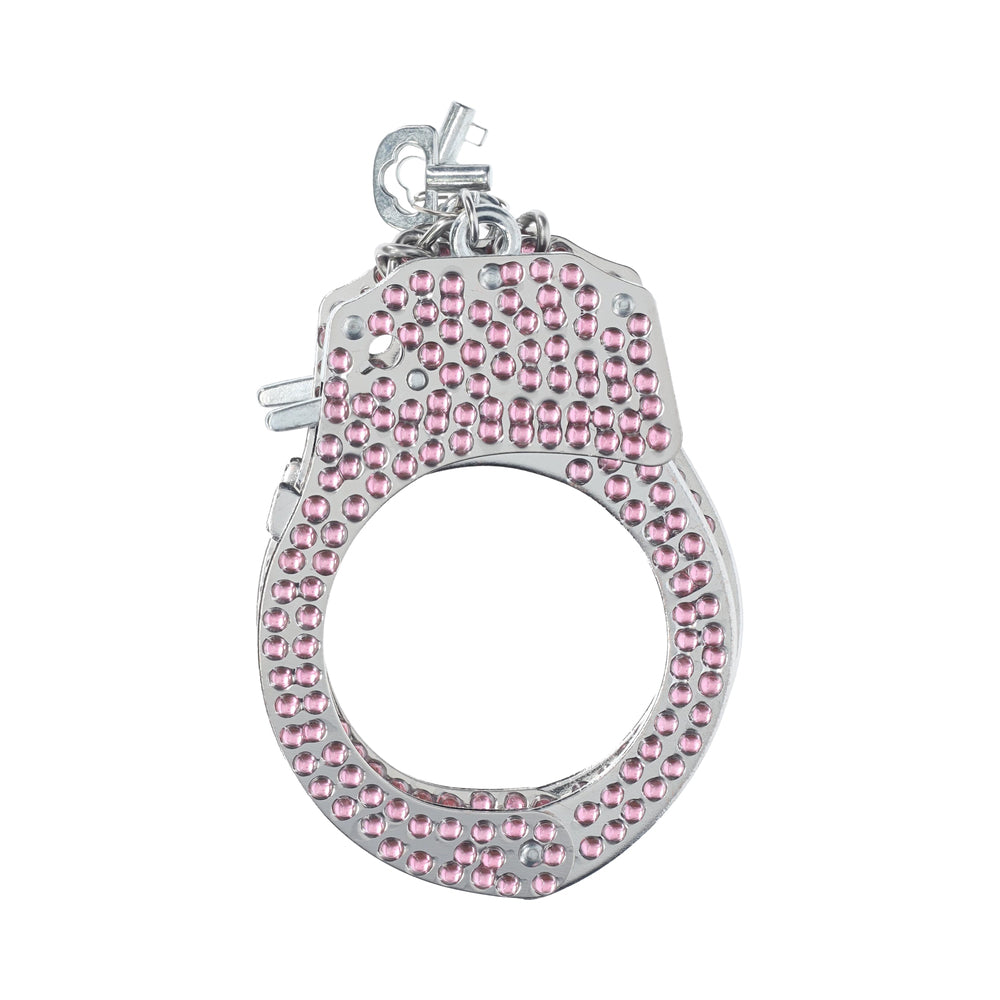 SHOTS - OUCH! HEAVY-DUTY DIAMOND HANDCUFFS PINK