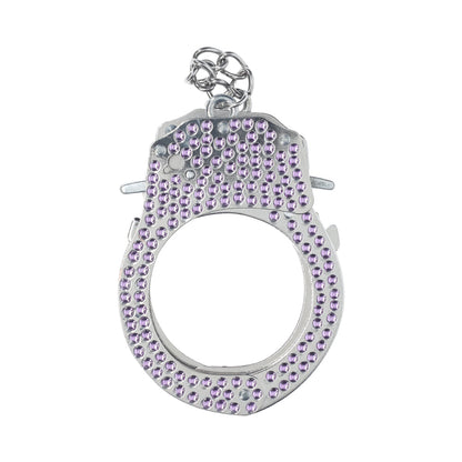 SHOTS - OUCH! HEAVY-DUTY DIAMOND HANDCUFFS PURPLE