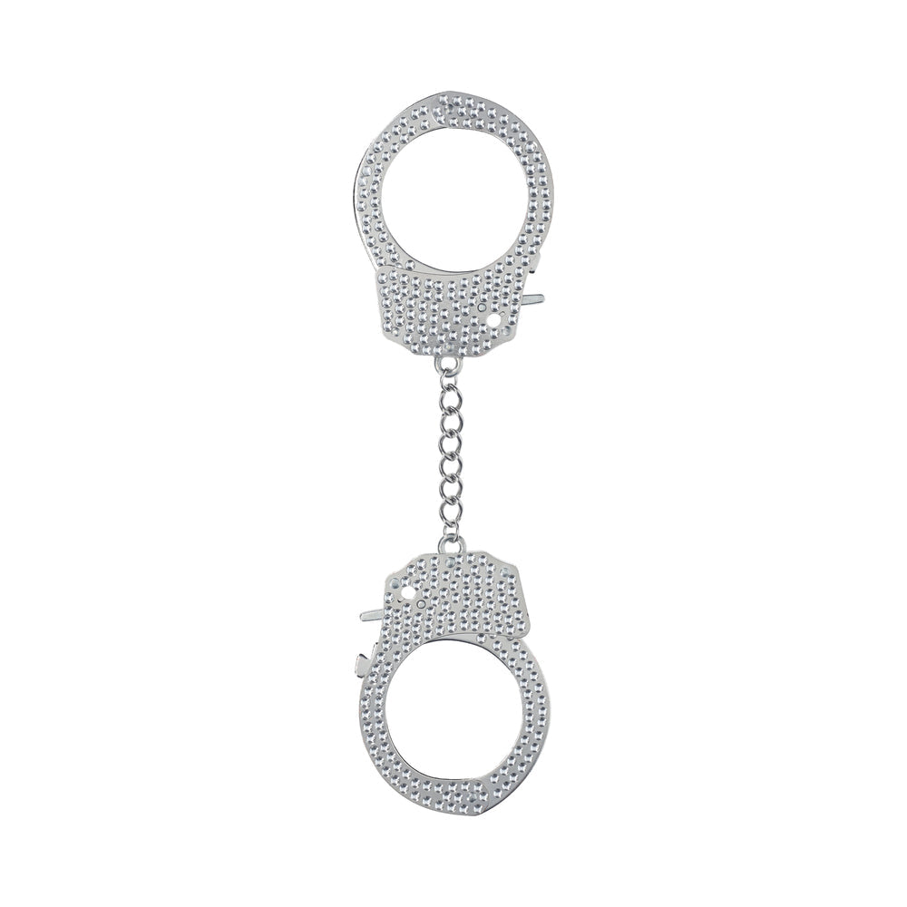 SHOTS - OUCH! HEAVY-DUTY DIAMOND HANDCUFFS SILVER