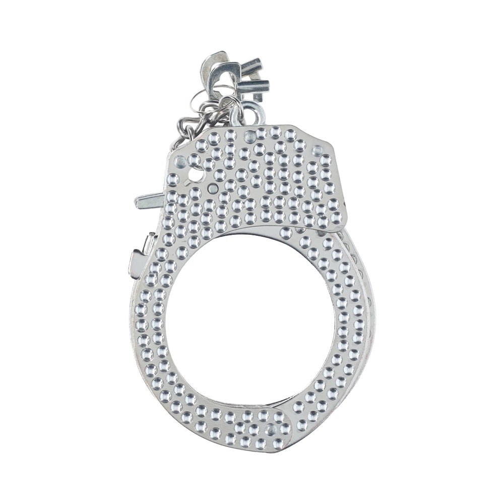 SHOTS - OUCH! HEAVY-DUTY DIAMOND HANDCUFFS SILVER