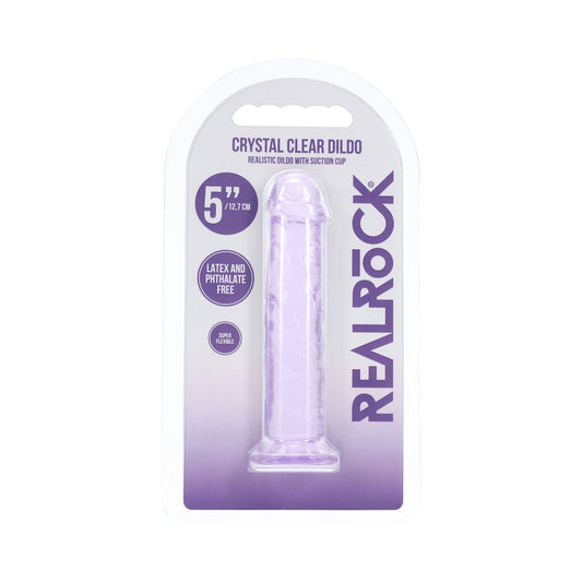 SHOTS - REALROCK REALISTIC DILDO 5 IN. PURPLE