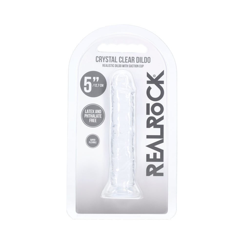 SHOTS - REALROCK REALISTIC DILDO 5 IN. TRANSPARENT