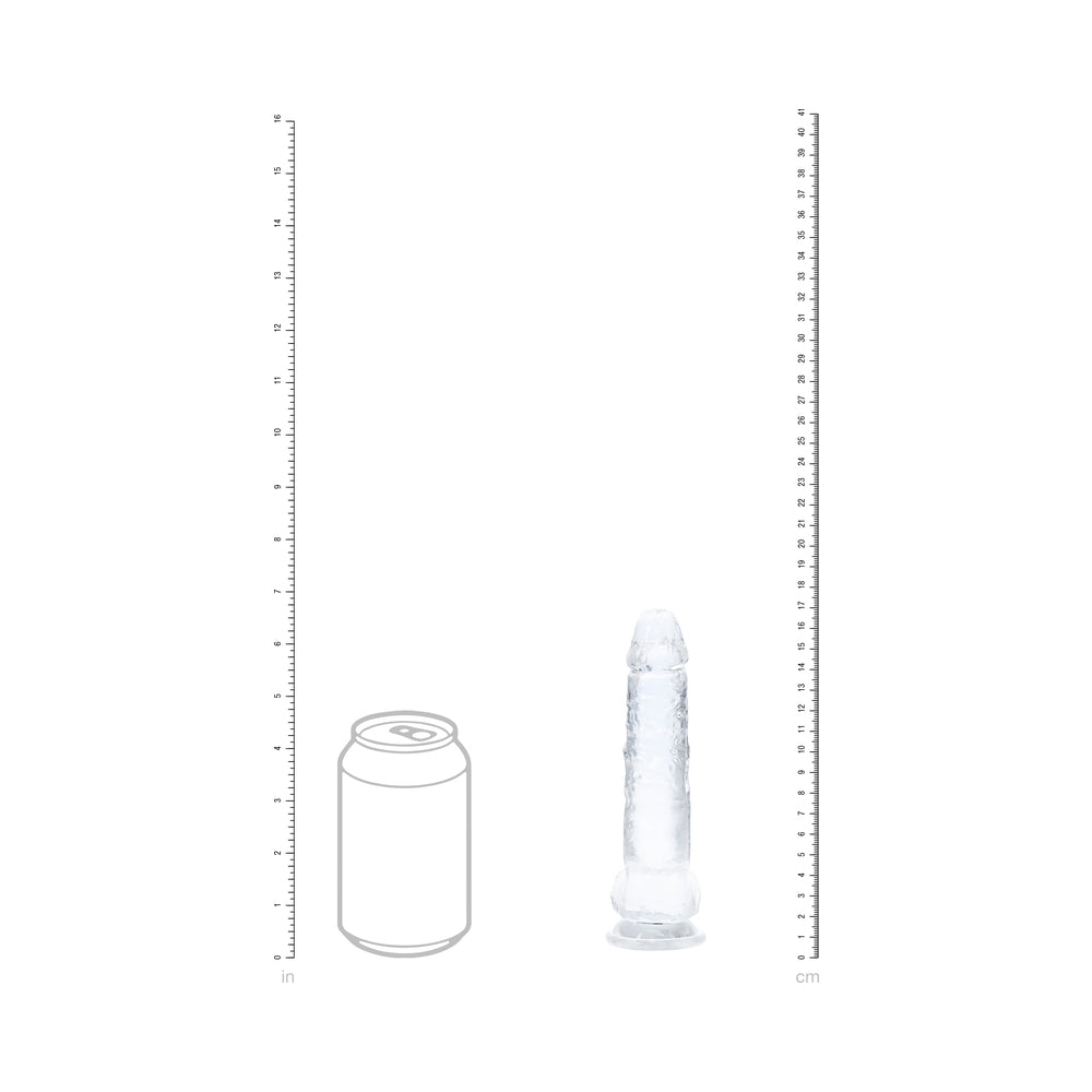 SHOTS - REALROCK CRYSTAL CLEAR LED TOUCH DONG 6 IN. TRANSLUCENT