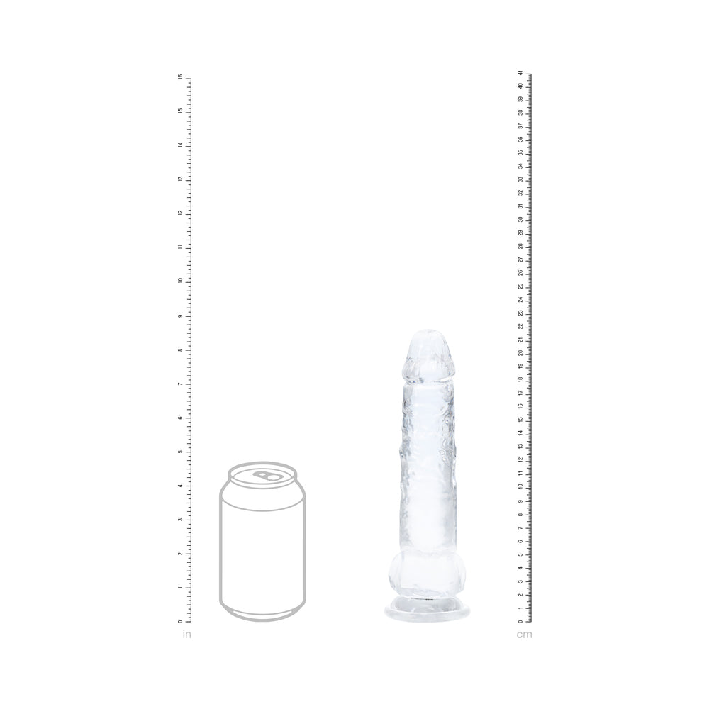 SHOTS - REALROCK CRYSTAL CLEAR LED TOUCH DONG 8 IN. TRANSLUCENT