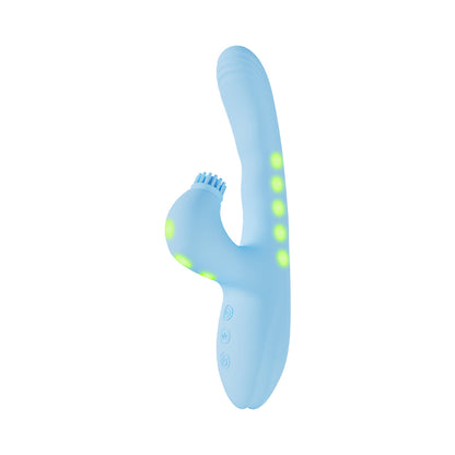 SHOTS - VIVE ANDRIA LED G-SPOT VIBRATING AND TAP CLIT STIMULATOR BLUE