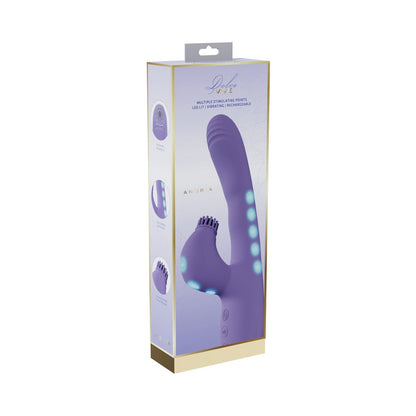 SHOTS - VIVE ANDRIA LED G-SPOT VIBRATING AND TAP CLIT STIMULATOR LAVENDER