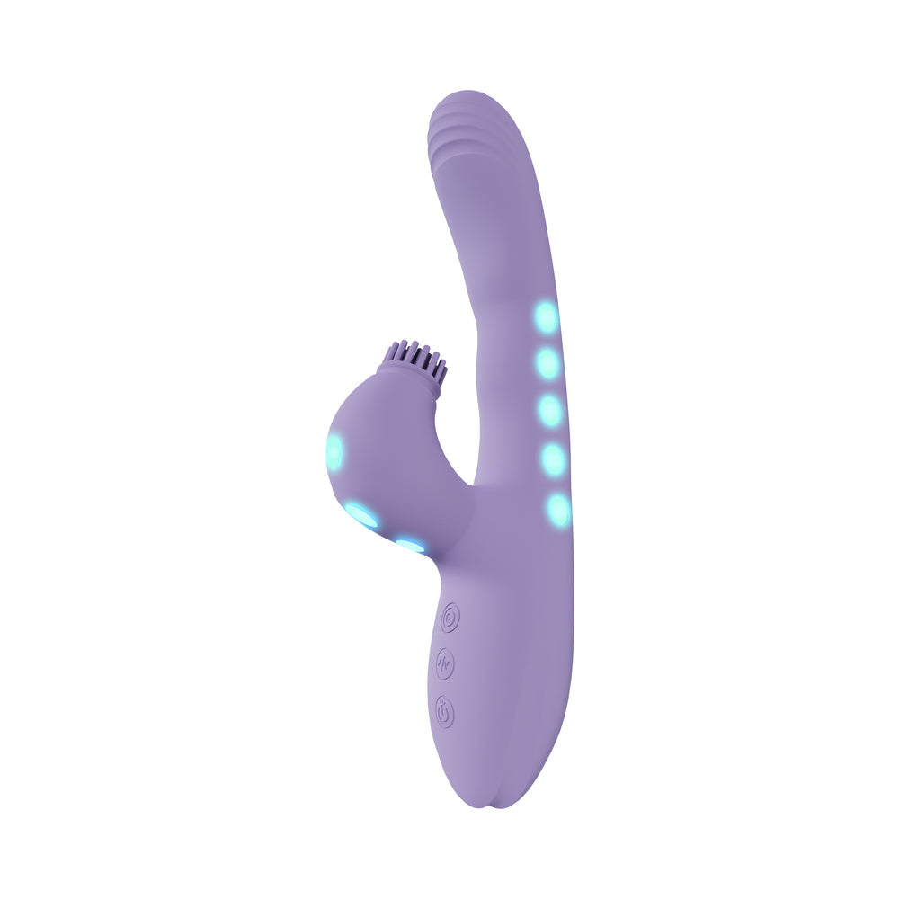 SHOTS - VIVE ANDRIA LED G-SPOT VIBRATING AND TAP CLIT STIMULATOR LAVENDER