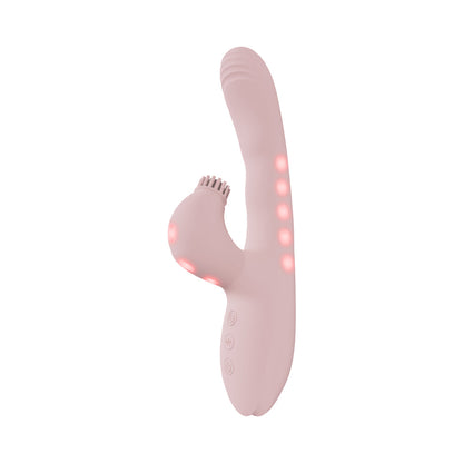 SHOTS - VIVE ANDRIA LED G-SPOT VIBRATING AND TAP CLIT STIMULATOR PINK