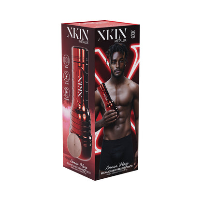 SHOTS - XKIN ROMAN BLAZE ASS TORCH VIBRATING MASTURBATOR METALLIC RED