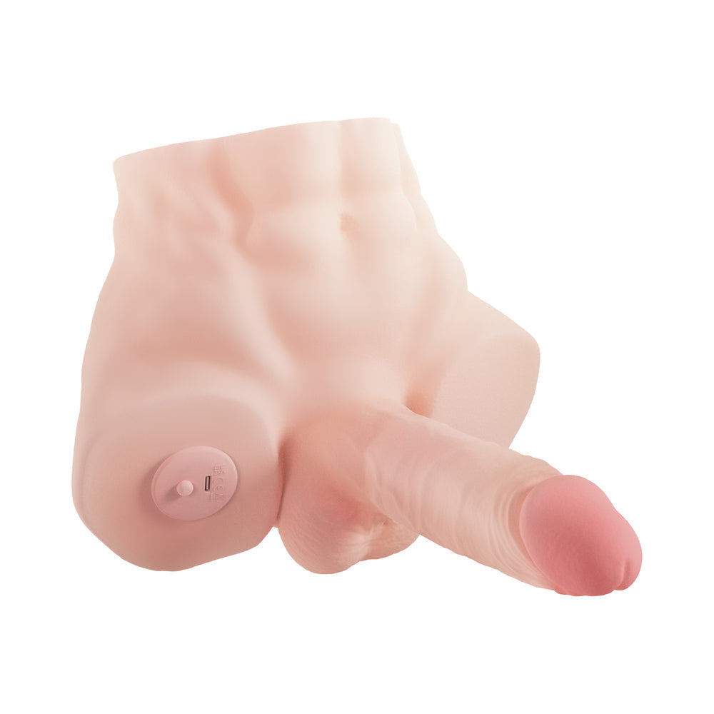 SHOTS - XKIN BODY-FORMS EMERIE AVALON TRANS POSABLE VIBRATING PENIS + SUCTION VAGINA