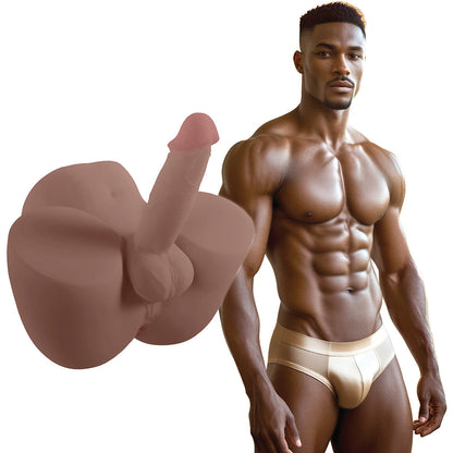 SHOTS - XKIN BODY-FORMS JAXX CROWE DUAL DENSITY PENIS WITH VIBRATING BULLET