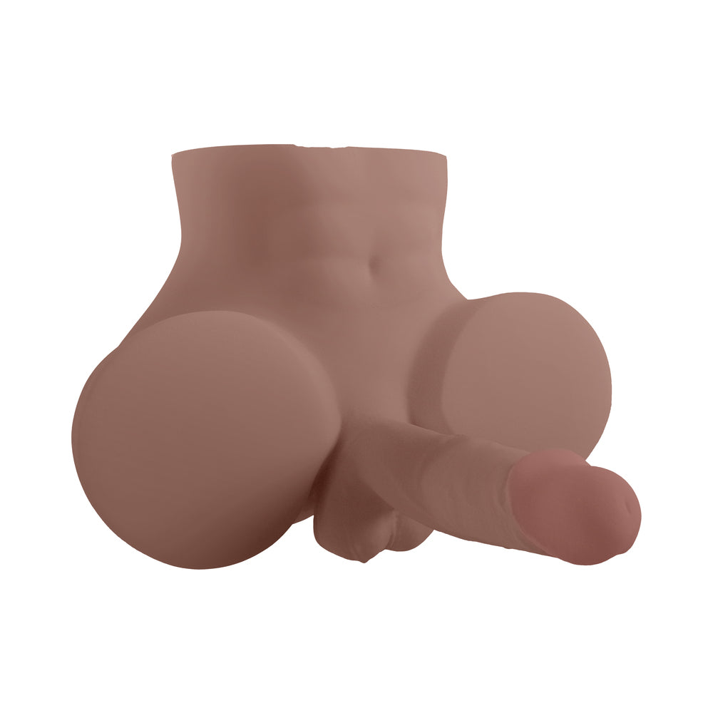 SHOTS - XKIN BODY-FORMS JAXX CROWE DUAL DENSITY PENIS WITH VIBRATING BULLET