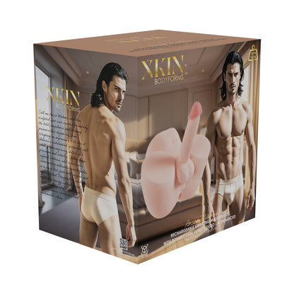 SHOTS - XKIN BODY-FORMS ROCCO MALONE DUAL DENSITY PENIS WITH VIBRATING BULLET