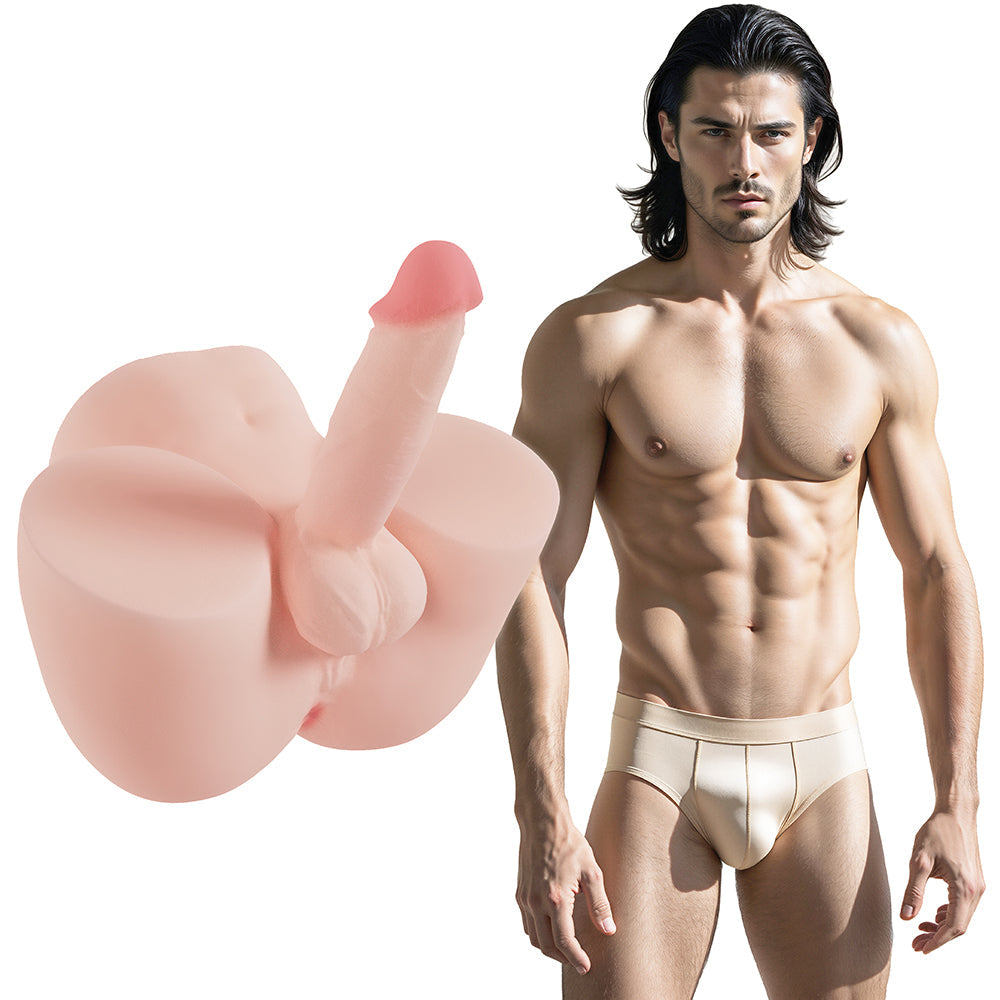 SHOTS - XKIN BODY-FORMS ROCCO MALONE DUAL DENSITY PENIS WITH VIBRATING BULLET