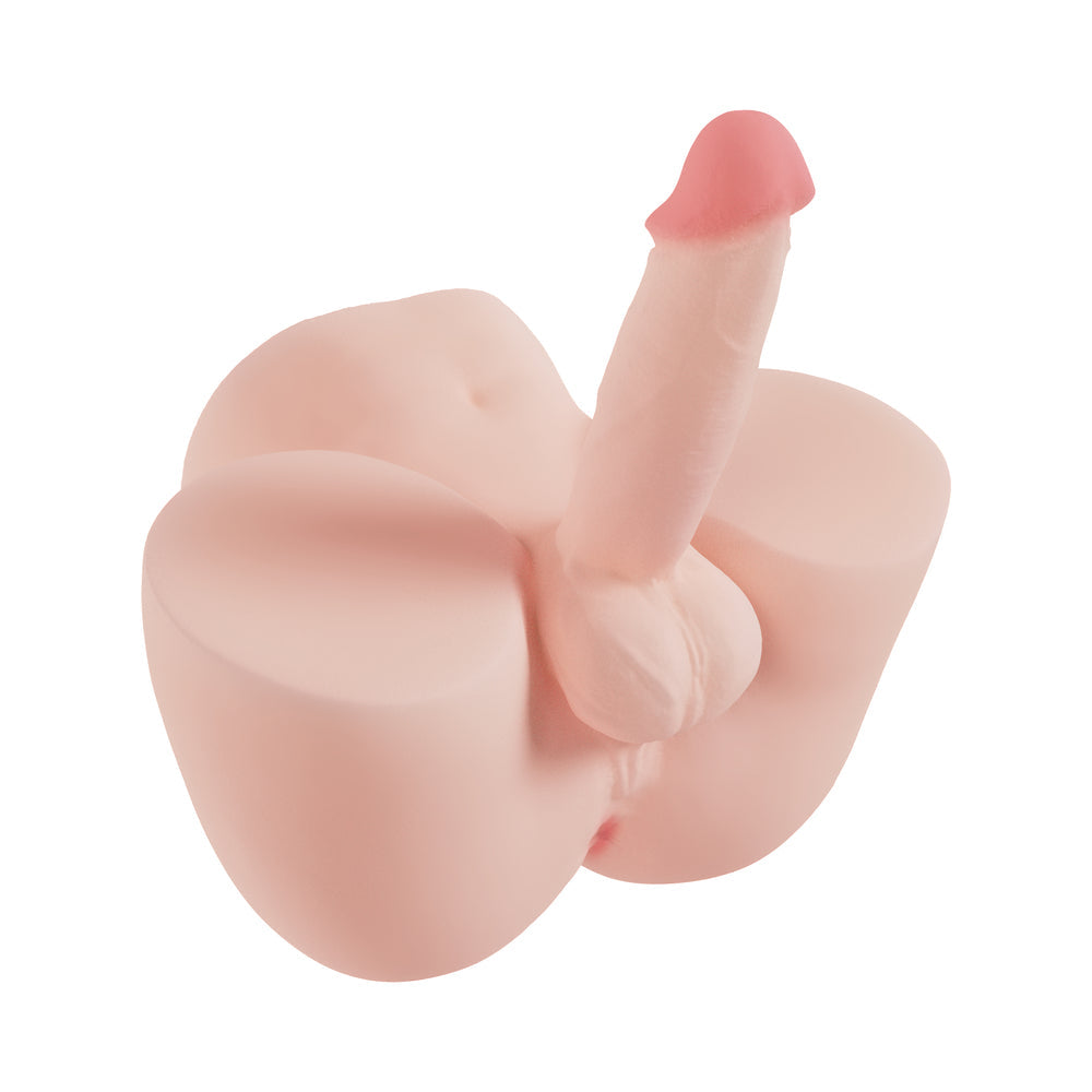 SHOTS - XKIN BODY-FORMS ROCCO MALONE DUAL DENSITY PENIS WITH VIBRATING BULLET