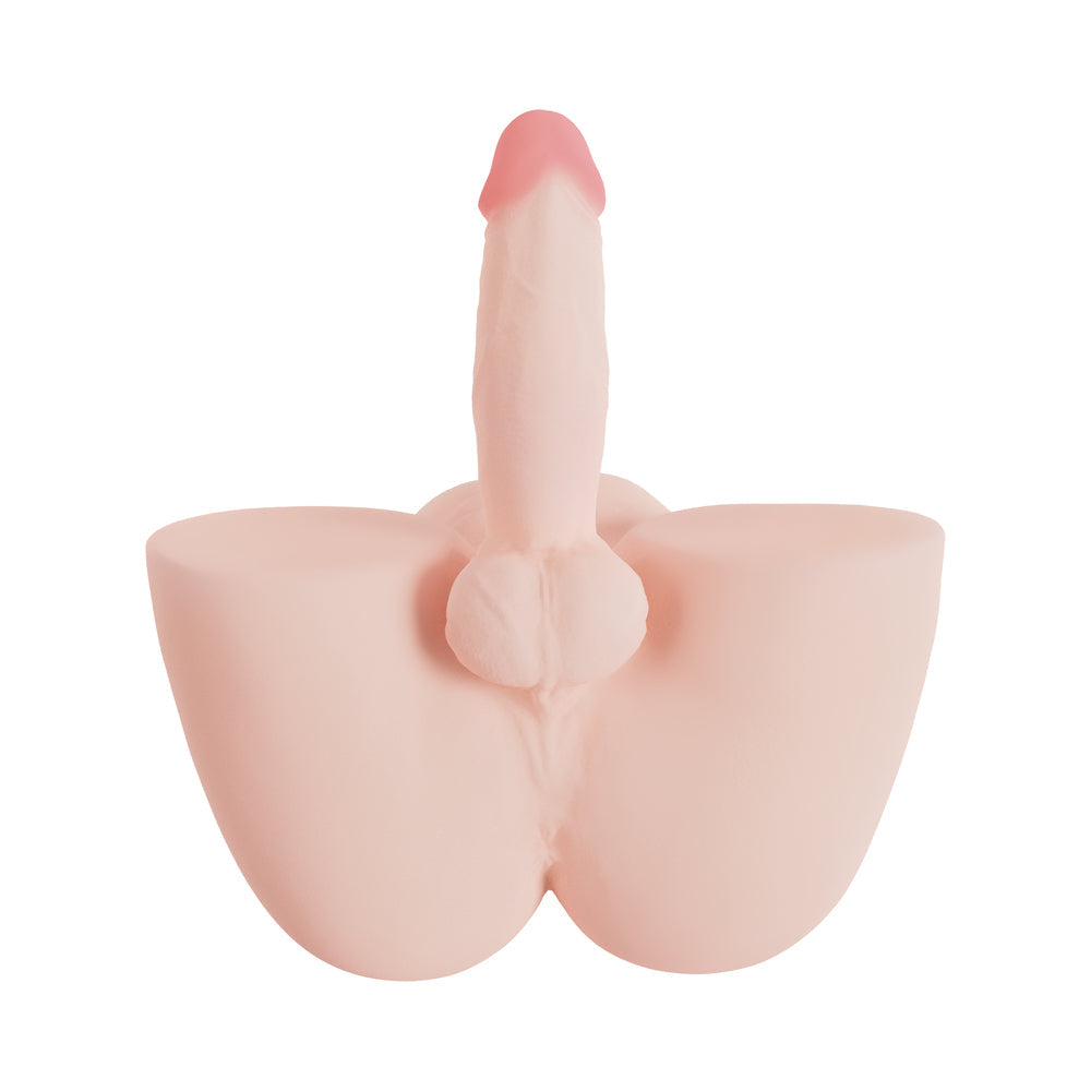 SHOTS - XKIN BODY-FORMS ROCCO MALONE DUAL DENSITY PENIS WITH VIBRATING BULLET